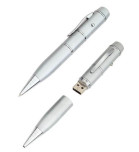  Caneta Metálica Pen Drive e Laserpoint